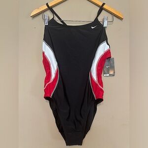 NIKE NWT Chlorine-Resistant Black One-Piece Bathing Suit